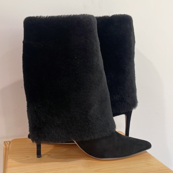 NWOT ALEXANDRE BIRMAN Eskimo Lamb Shearling Stiletto Boots - Picture 8 of 16